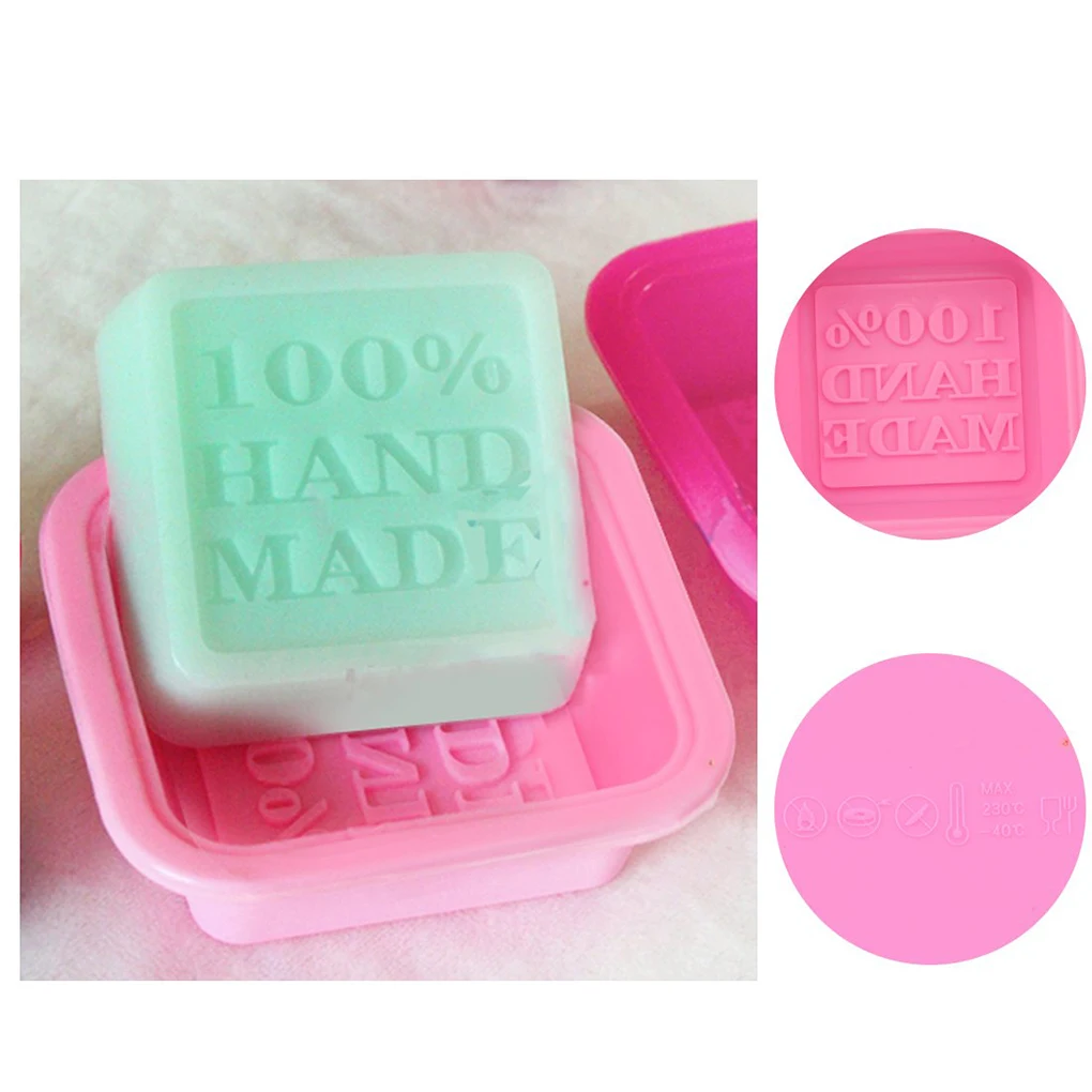 

New 3D Square Shape Design Handmade DIY Silicone Mold Soap Mold Fondant Cake Decorating Tools Soap Making Random Color