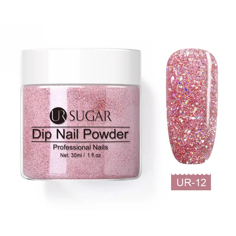 30ml Ur Sugar 5/30 мл Хамелеон погружения порошки без лампы для лечения голографический Блестящий градиент вышит французский естественной сухости ногтей маникюр - Цвет: 30ml