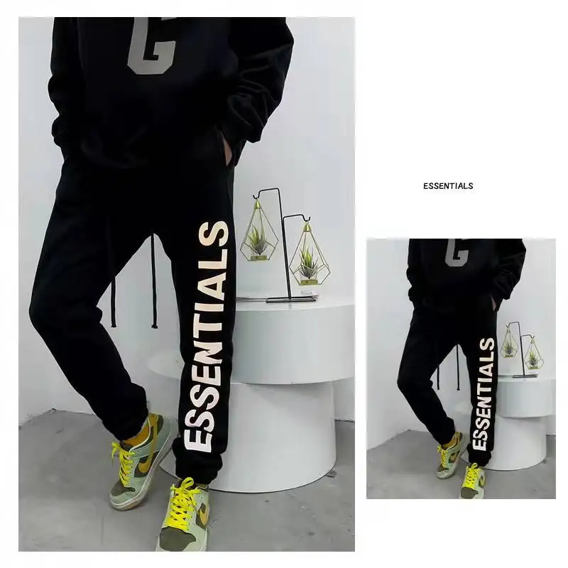 

Незаменимые штаны оверсайз брюки 100% 1:1 двойная линия Светоотражающие штаны с надписью Мужская Уличная одежда женские спортивные брюки штан...