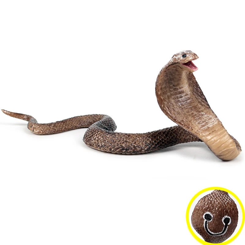 Simulation Reptile Model Cobra Snake Amphibious Spectacles Kingsnake Tidy Toy Ornaments |