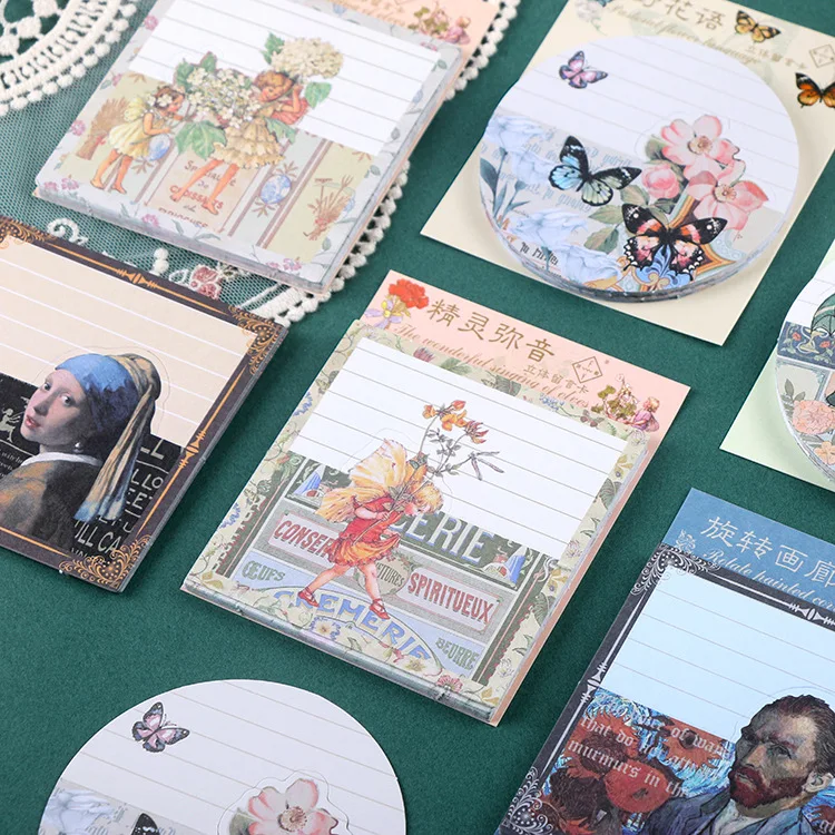 4 листа/набор креативная трехмерная карточка для сообщений в винтажном стиле Ван