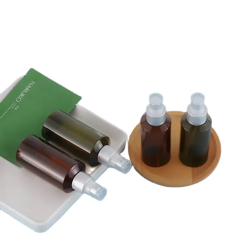 Зеленая/коричневая/прозрачная бутылка с тонером для домашних животных 100 мл