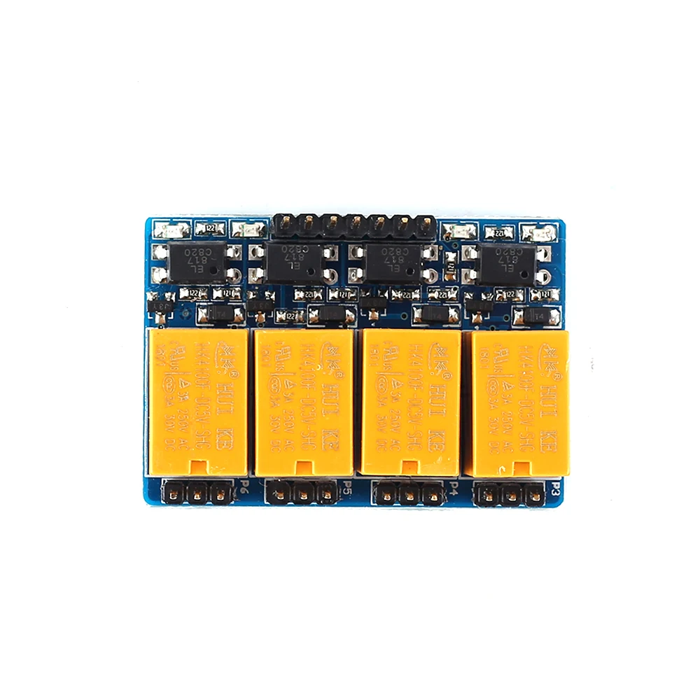 Релейный модуль с оптроном высокоуровневый триггер для Arduino 5 В 4 канальный