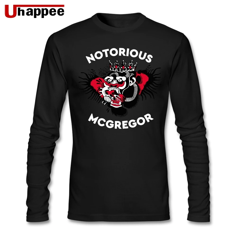 Мужская футболка Conor Mcgregor Tattoo Crewneck с длинным рукавом на заказ из хлопка размера