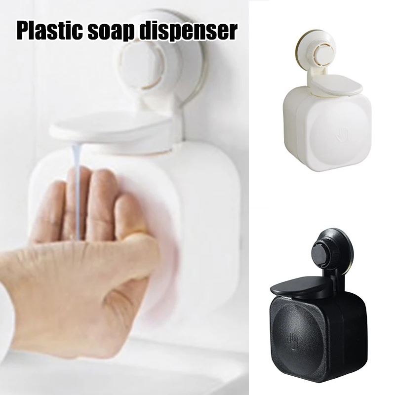 

Hand Soap Dispenser Wall Mounted Vacuum Suction Cup No Drilling Liquid Soap Box for Kitchen Bathroom BDF99