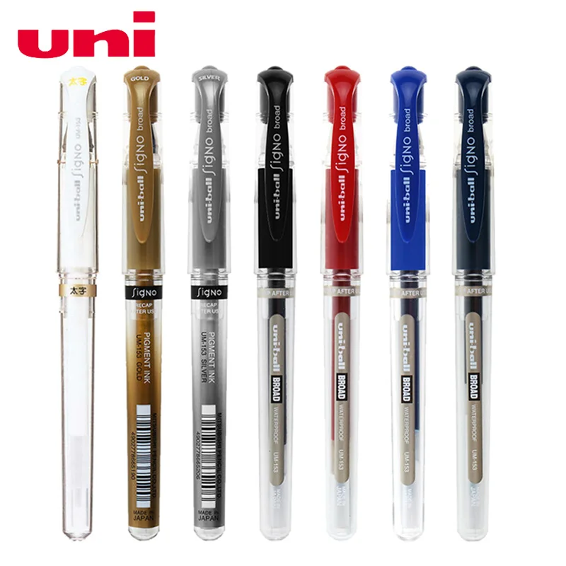 6 шт Япония UNI Uni ball Signo широкие UM 153 гелевая ручка 1 0 мм