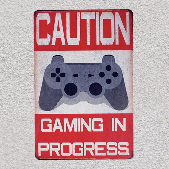 1 шт. игровая консоль без трещин жестяная пластина знак настенная комната мужская