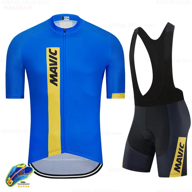 

Mavic-Men's Professional Cycling Jersey Summer Style Male Cycling Clothing Short Sleeve Polyester Jerseys Triathlon Lycra Shorts