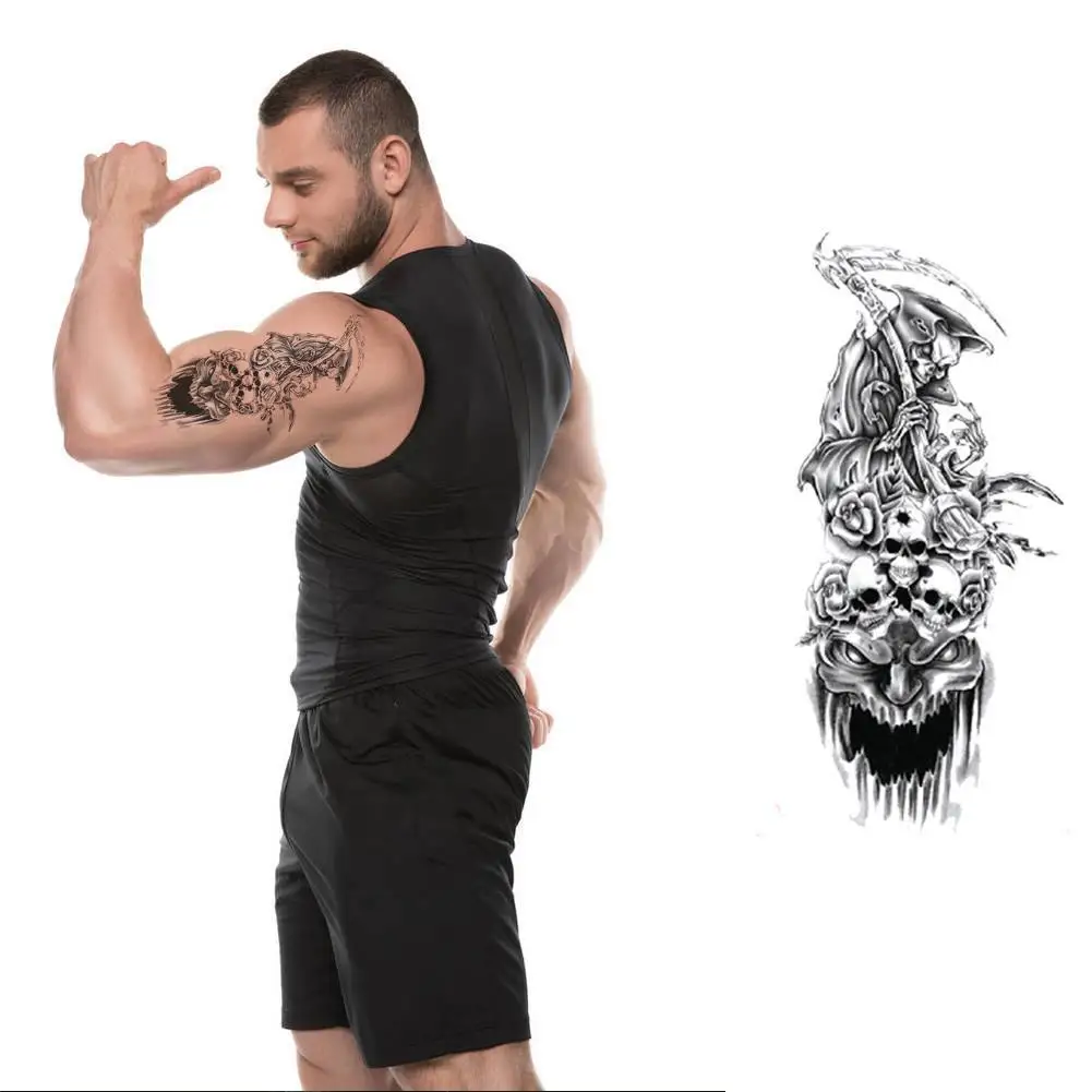 Временная водостойкая татуировка наклейки небольшой полные руки текст животных