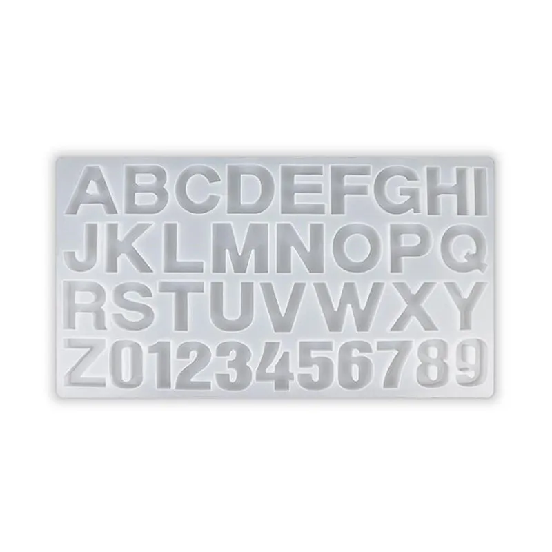 

3D Alphabet Silicone Mold Crystal Mold Clear 26 Letters & Number UV Resin Epoxy Resin Craft Supplies Epoxy Resin Soft Mold