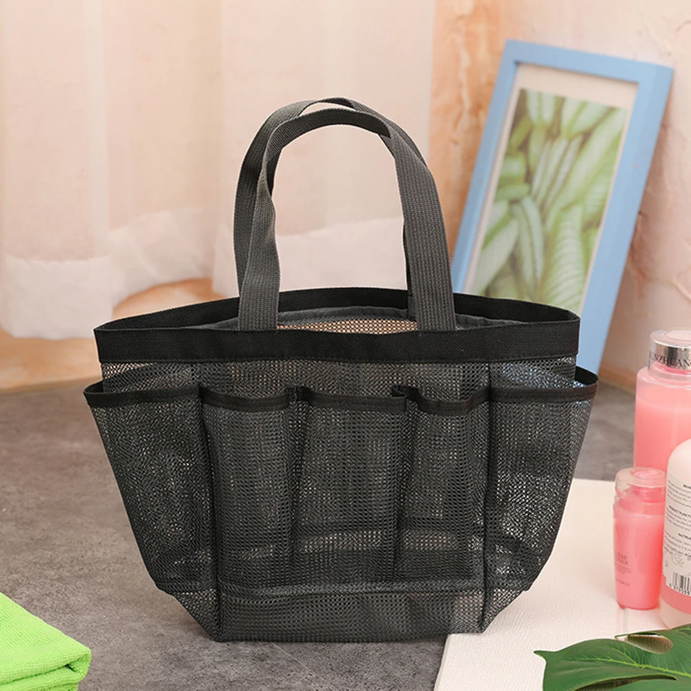 

Foldable Storage Beach Toys Storage Bag Portable Mesh Beach Bag Case Picnic Travel Toiletries Cosmetics Wash Bag
