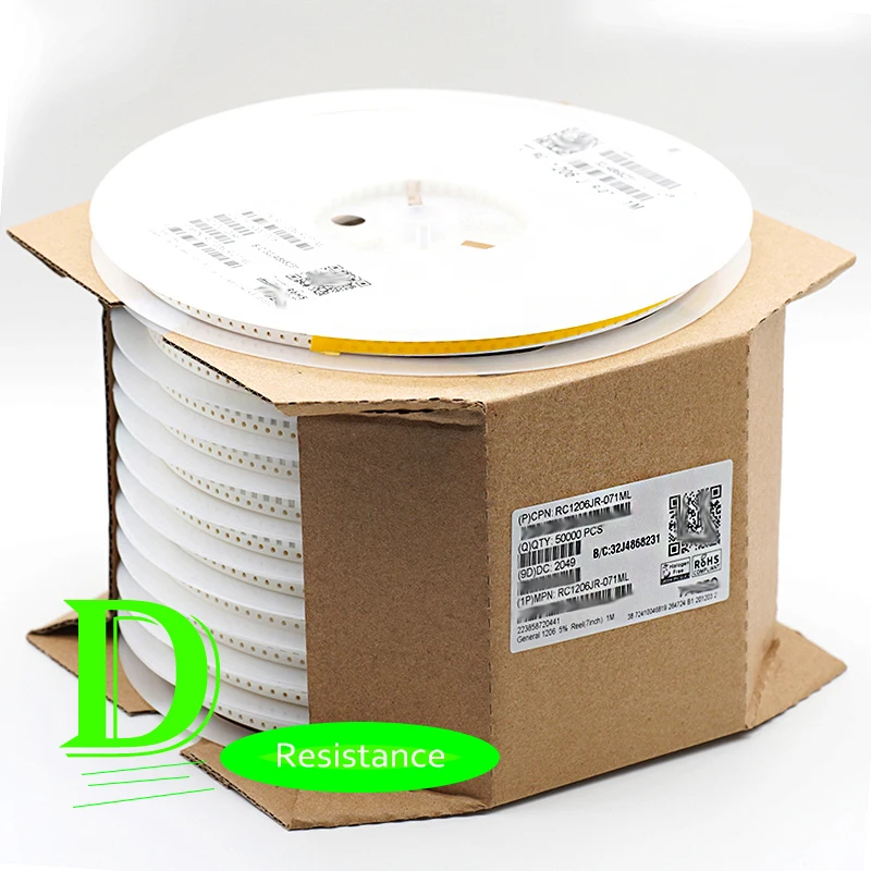 100PCS SMD Резистор серии RC 1206 1% оригина RC1206FR 07 71 5 K 158K Все резисторы 75K 82K 91K 100K 110K 120K 130K
