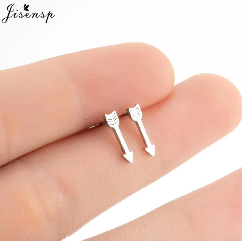 

Classic One Direction Arrow Earrings Hip Hop Jewelry Stainless Steel Arrow Design Cartilage Studs for Women Men Piercing Jewelry