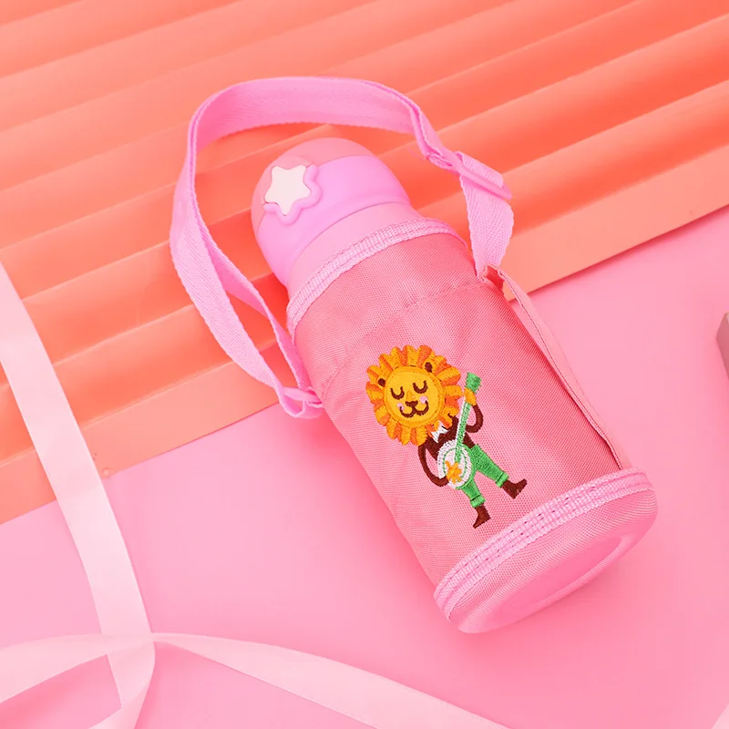 

New Children's Personality Mugs Portable School Mugs with Lanyard Cartoon Cute Water Cup 600ml
