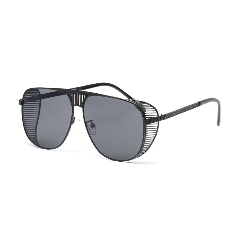 C1 Black Новые мужские модные женские солнцезащитные очки в стиле стимпанк винтажные брендовые паровые очки в стиле панк UV400 элитные очки Gafas de sol muje - Цвет линз: C1 Black