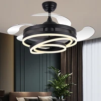 nordic bedroom decoration led living room lamp ceiling fan lamp dining room lamp remote control lamp ceiling fan