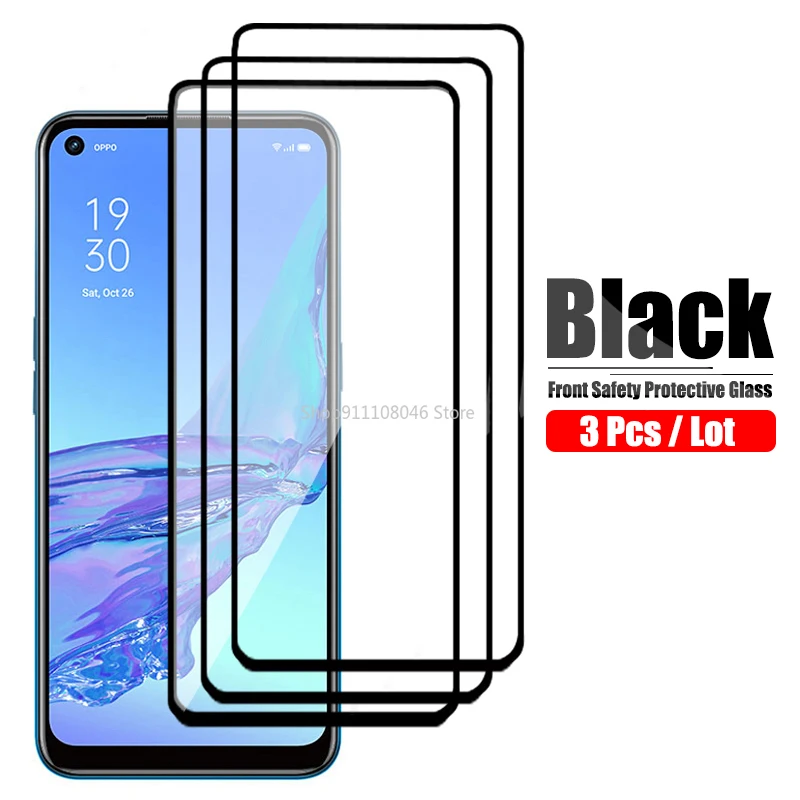 

3 Pcs Full Cover Tempered Glass For OPPO A52 A72 A53 A5 A9 2020 Screen Protector 9H Protective Glass On For OPPO A92 Front Film