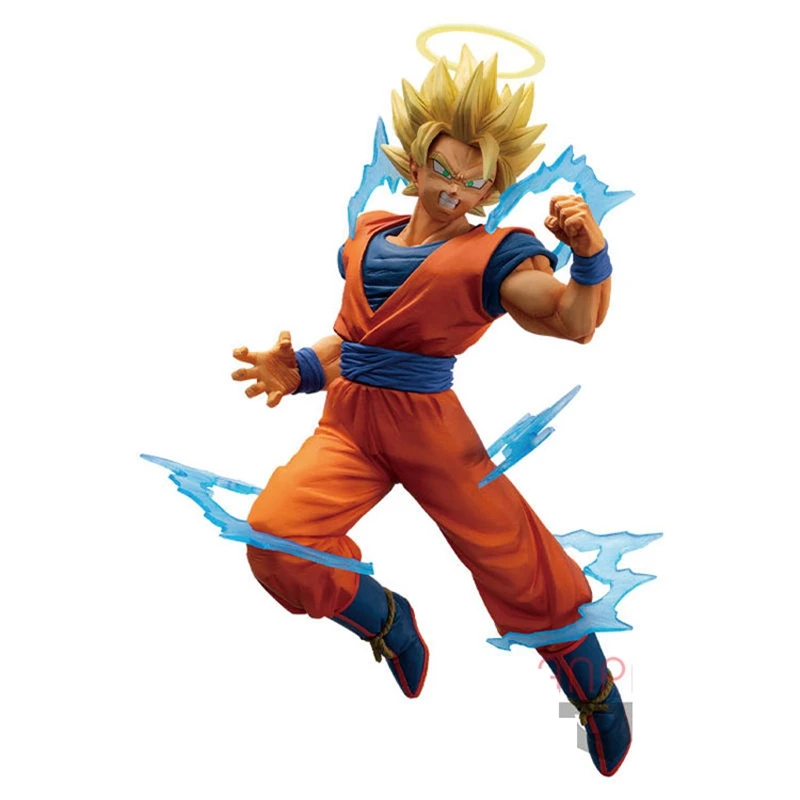 Оригинальный BANPRESTO DRAGON BALL Z DOKKAN BATTLE COLLAB SUPER SAIYAN 2 GOKU фигурка фигурки модель куклы