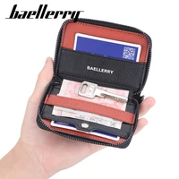 baellerry new mans wallets women small zipper coin purses leather card holder men multifunction clutch coin card holder unisex