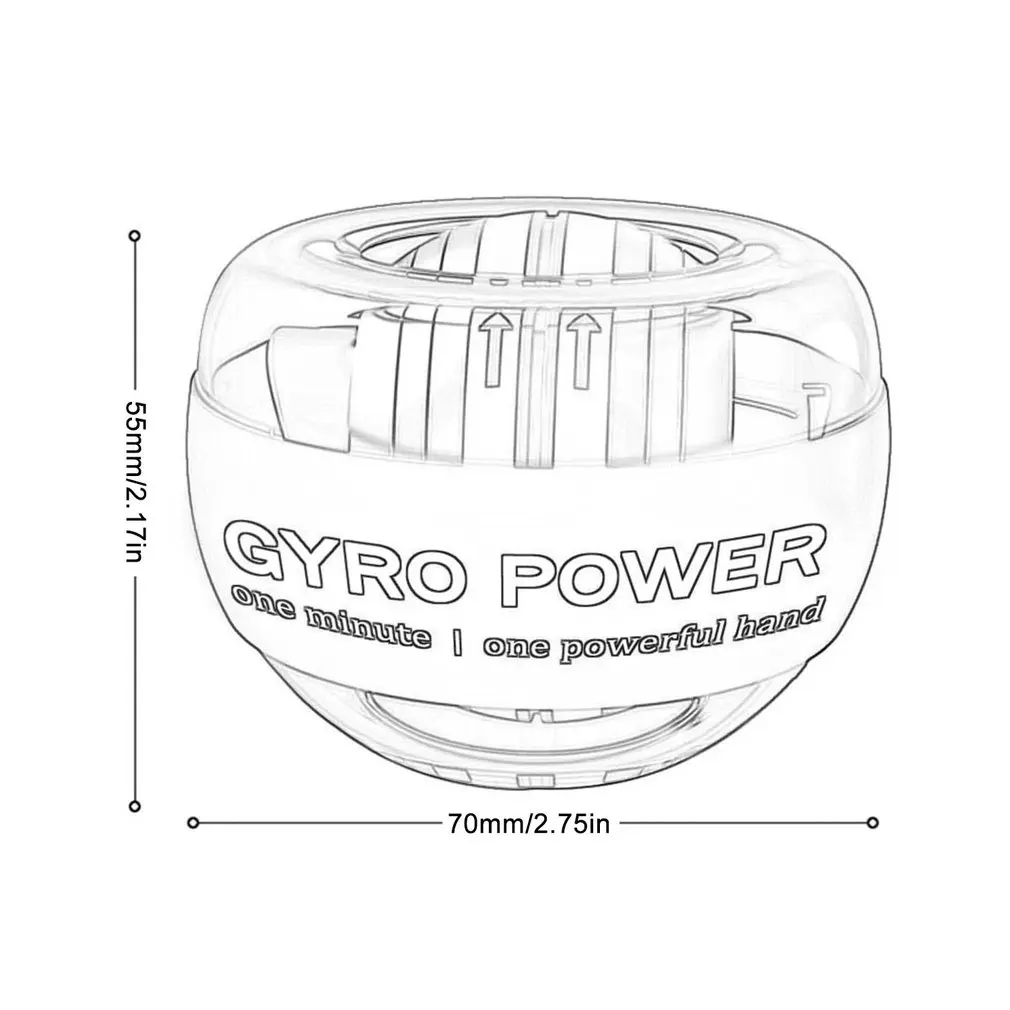 Светодиодный Гироскопический силовой мяч с автозапуском гироскоп на запястье со