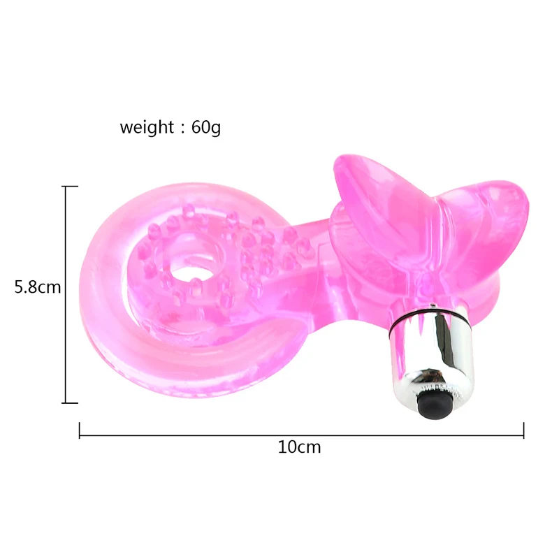 Двойное кольцо мужской секс клитор стимулятор пениса Пуля Вибратор Задержка