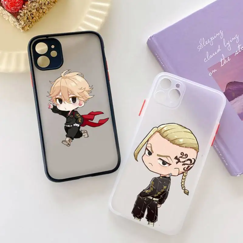 

mikey tokyo revengers cute cartoon Phone Case matte transparent For iphone 7 8 11 12 plus mini x xs xr pro max cover