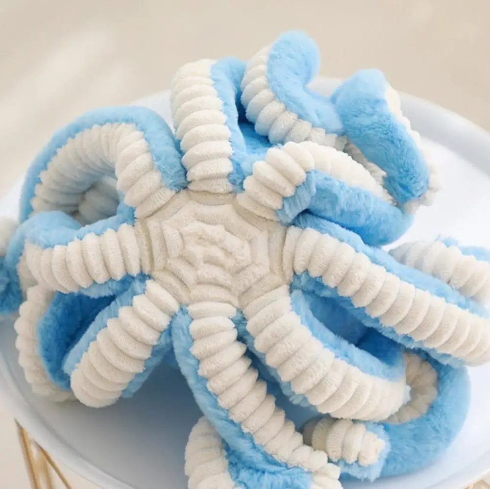 

40cm Short Velvet Stuffed Flush Octopus Toy Five Color Gift Cute Animal Flush Household Holding Stuffed Flush Toy