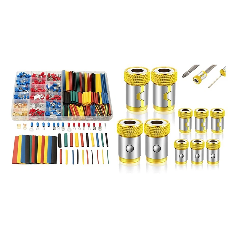 

678 Pcs Electrical Wire Terminals Set & 10 Pcs Magnetic Screw Ring Bit