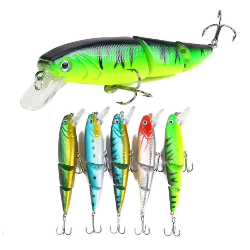 

75% Discounts Hot! Stimulation Minnow 3-Section Luminous Lure Smooth Swimming Motion Fishing Bait