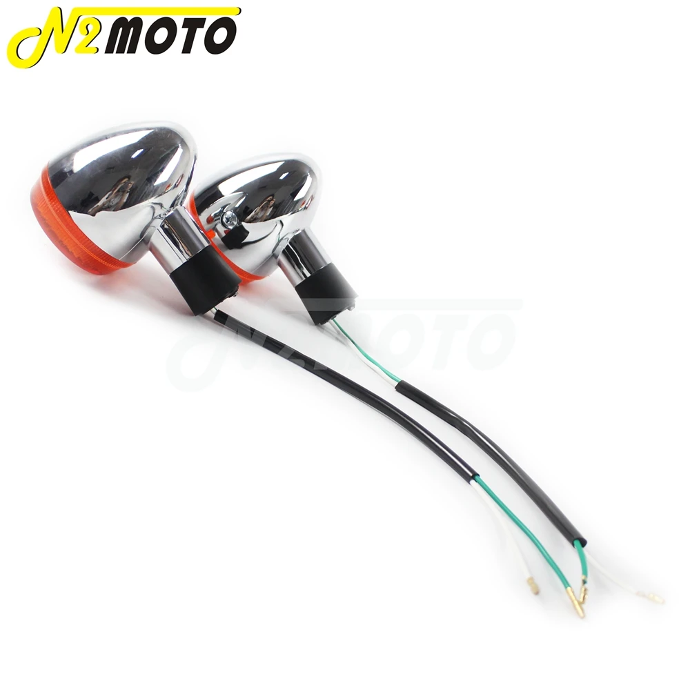 4 шт. поворотники для мотоцикла Honda Shadow 400 750 VT750 04 07 Chrome| |