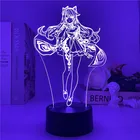 Genshin Impact Night светильник 3D LED Game decoration светильник s для декора атмосфера прикроватный подарок ночные лампы genshin семь цветов лампа