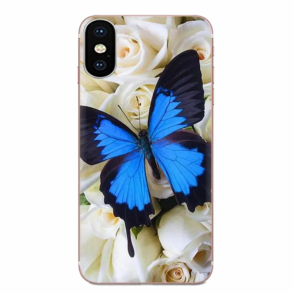 Butterfly On White Roses Flower For Xiaomi Redmi mi10 lite Pro Note 9 PRO Max 9s Mi9 K30 K20 5G Silicone Cases Covers | Мобильные