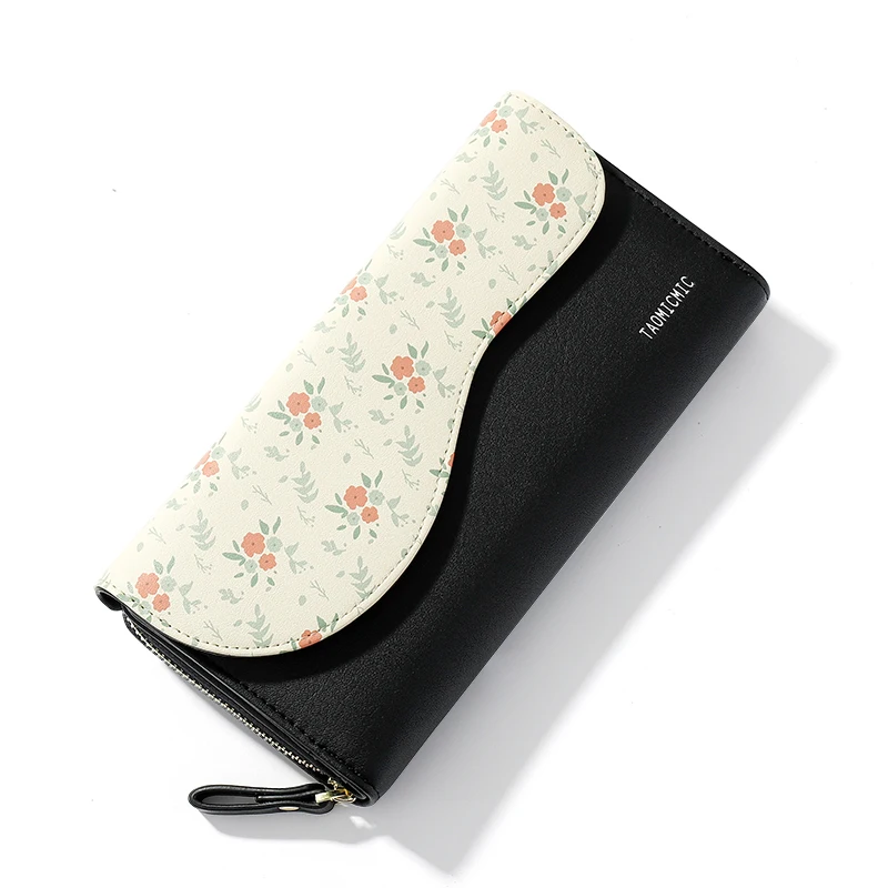 

Fashion Designed Curve Edge Flap Women Long Wallets PU Leather Long Zipper Clutch Purse For Lady Female Money Credit Card Holder