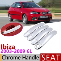 for seat ibiza mk3 6l 20032009 chrome exterior door handle cover car accessories stickers trim set 2004 2005 2006 2007 2008