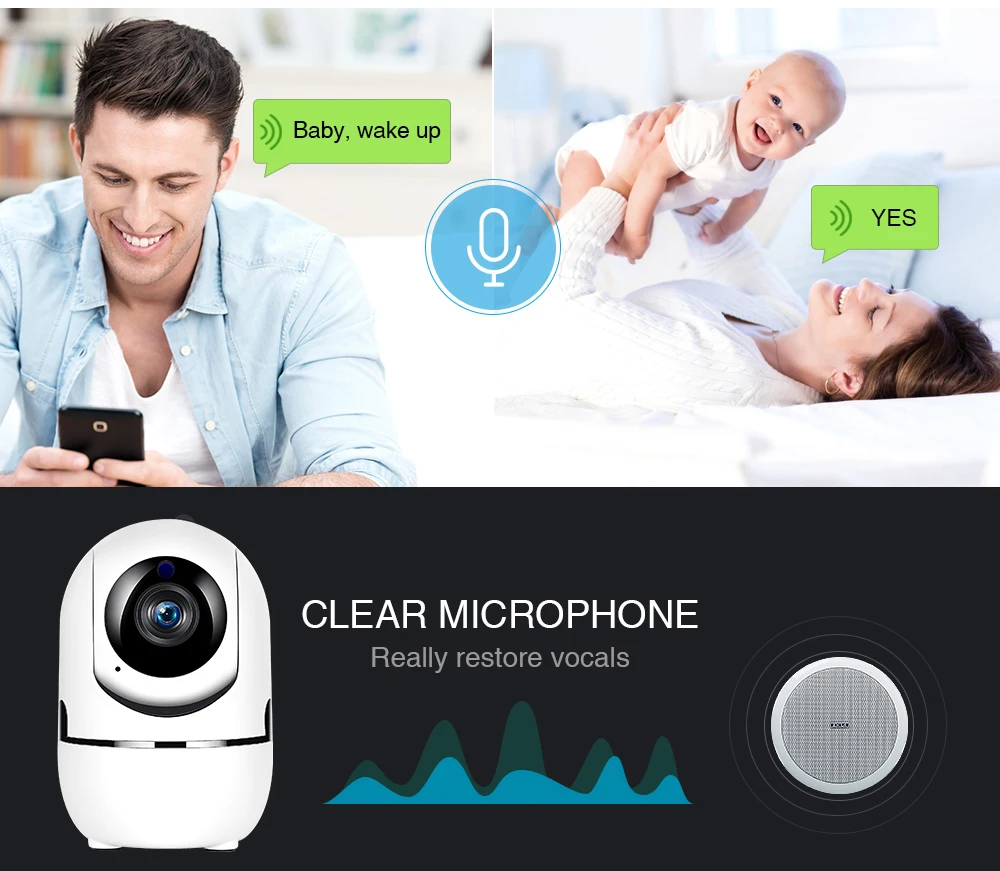 

WiFi Baby Monitor Camera 1080P HD Video Baby Sleeping Nanny Cam YCC365plus Audio Night Vision Home Security Babyphone Camera