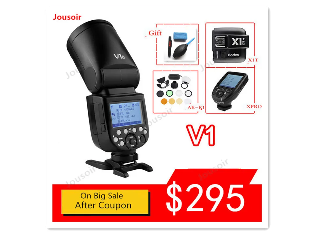 Вспышка Godox V1 V1C V1N V1S V1F V1O ttl 1/8000s HSS литиевая батарея Speedlite вспышка для C N S O CD50 T03 Y