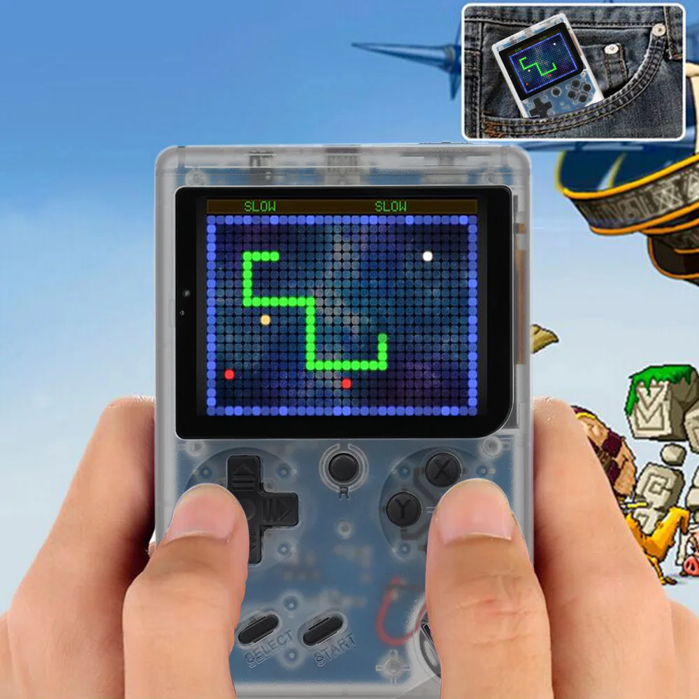 Портативная игровая консоль в стиле ретро 2 игрока 3 0 эмулятор 168 встроенных игр