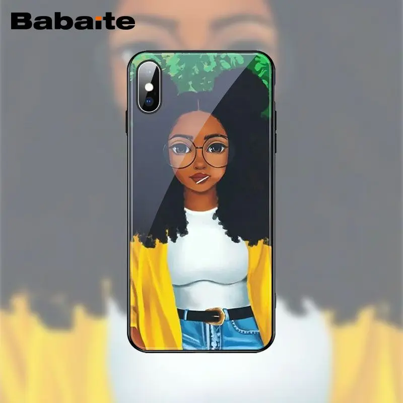 Черная оболочка Babaite Melanin Poppin Aba girl чехол для телефона чехлы из закаленного стекла