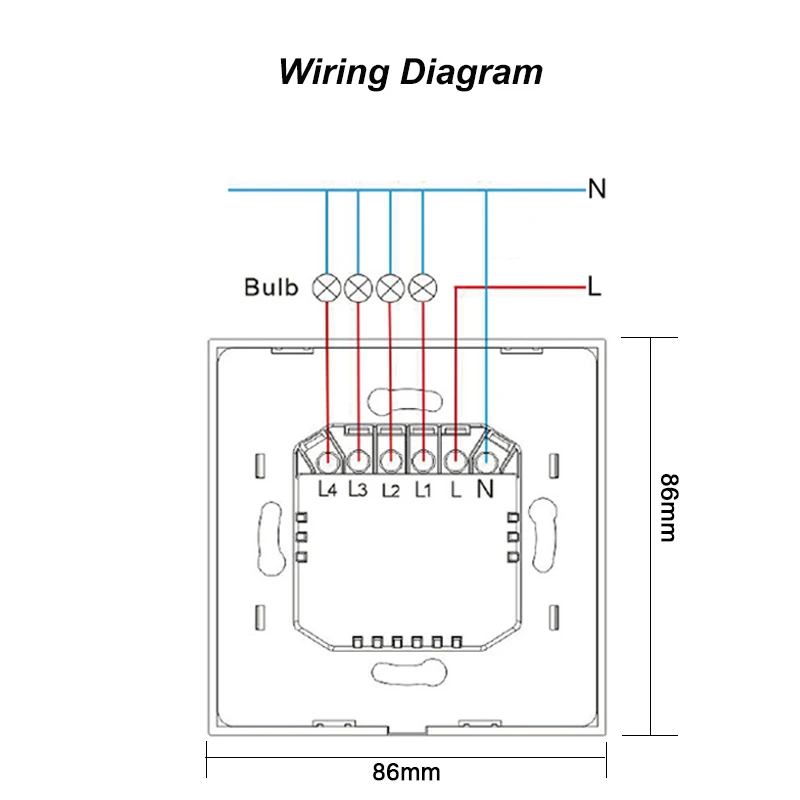 

Lonsonho Zigbee Smart Switch With Neutral EU 220V Wall Touch Light Switches Support Zigbee2MQTT Compatible Alexa Google Home