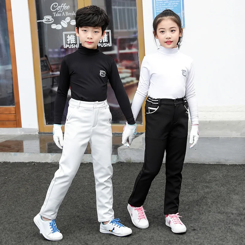 Теплые Рубашки для гольфа мальчиков и девочек детские бархатные рубашки с