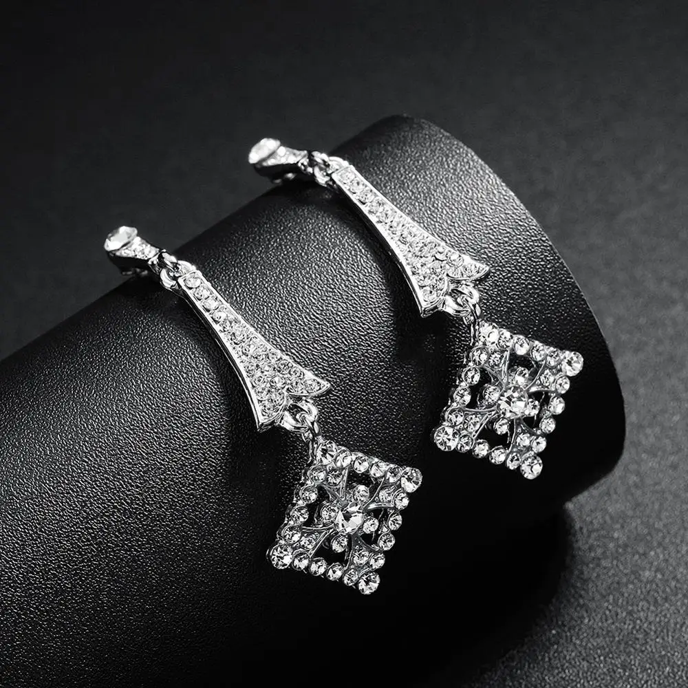 Элегантные Австрийские хрустальные серьги-капли сплав трендовые свадебные