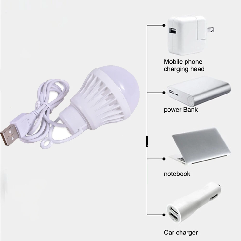 Портативный USB светильник светодиодный фонарь лампа 5 Вт/7 Вт В для кемпинга