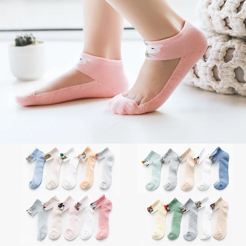 

Seven&mami 5Pairs/lot 1-7Yrs Infant Kid Baby Socks for Girls Cotton Mesh Cute Boy Toddler Socks Baby Clothes Accessories