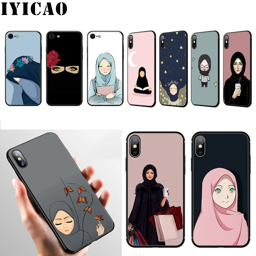 IYICAO Мусульманский Исламский Женский Мягкий силиконовый чехол для iPhone 11 Pro Max XR X XS 6