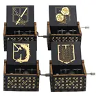 Аниме атака на титанов, музыкальная шкатулка, королева, деревянная музыкальная шкатулка с рукояткой, рождественский подарок, подарок на день рождения, подарок на Новый год, Прямая поставка