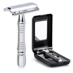 Безопасная бритва BAILI, хромированный сплав, высокое качество, с упаковкой, откручивает двустороннюю головку, ручная бритва