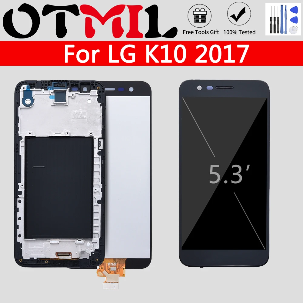 ЖК дисплей AMOLED 5 3 дюйма для LG K10 2017 сенсорный экран с рамкой LCD K410 K430 K430DS K420N 420N Lte