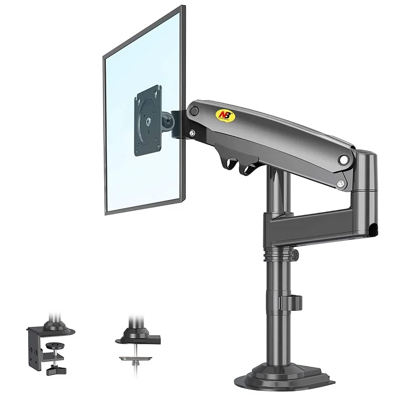 NB North Bayou H100 Full Motion Monitor Desk Mount Stand Swivel Display Gas Spring Arm for 2-12KG & 22
