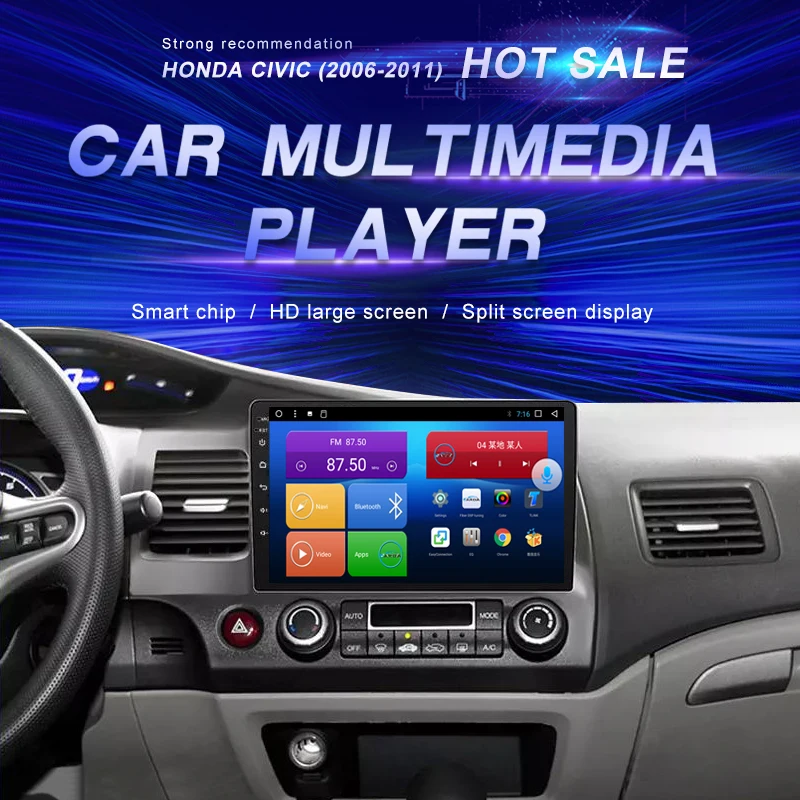 

Android Car DVD For Honda Civic (2006-2011) Car Radio Multimedia Video Player Navigation GPS Android10.0 Double Din