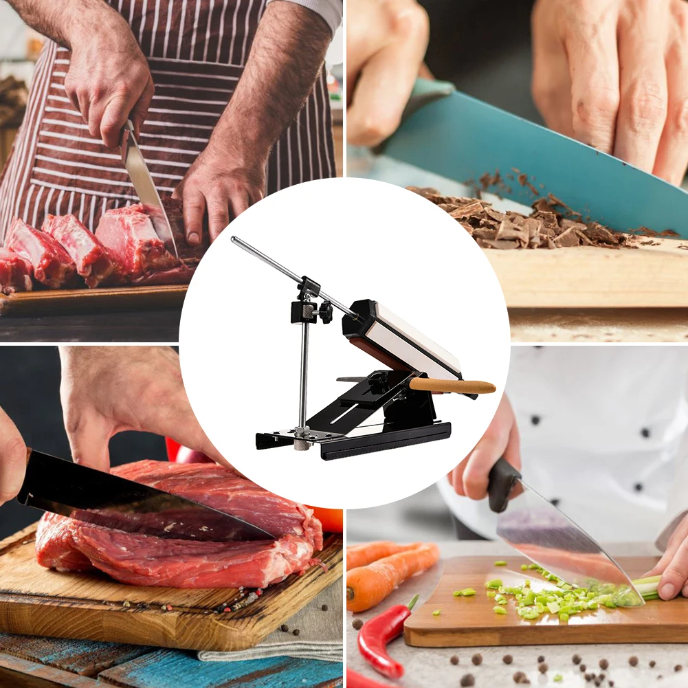 

Kitchen Sharpener Professional Kitchen Knife Sharpener Sharpening Tools Fix-angle With 6 Stones Whetstone